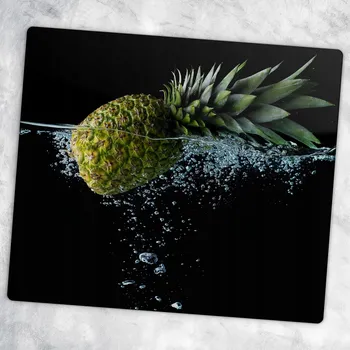 Obraz Kuchyňská Multifunkční Ozdobná Deska Tvrzené Sklo Ananas ve Vodě 60x52