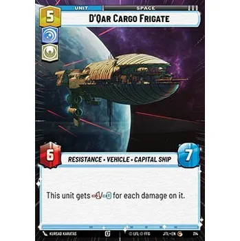 Sběratelská karetní hra D'Qar Cargo Frigate 314 - Jump to Lightspeed: Extras Typ karty: Standard