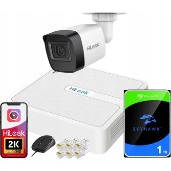 Bezpečnostní kamera Sada IP monitoringu Kamera 4MPx 2K+ Venkovní PoE HiLook od Hikvision