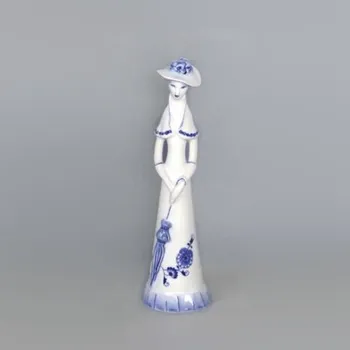 Jednorázové nádobí Cibulák Dáma s deštníkem 31cm Originál Český porcelán Dubí 2. jakost
