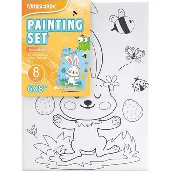 Výtvarná sada SADA NA MALOVÁNÍ 8 DÍLŮ 15X20 BARVY 6 BAREV HAPPY COLOR