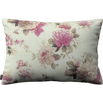 Polštář Povlak na polštář 47x28 růžovo-béžové růže na krémovém pozadí