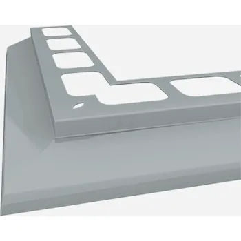 Stavební profil Den Braven Balkónový profil rohový, 2 m Barva: šedá, Varianta: Balkónový profil rohový, 2 m, RAL 7001, šedý, rozměry: délka 2 m