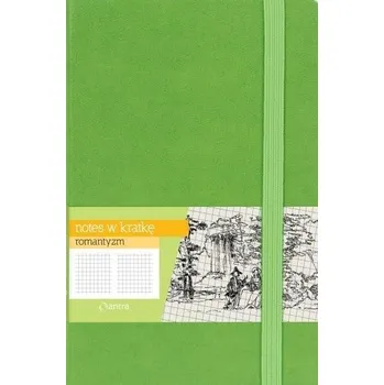 Zápisník Služební NOTES Zápisník na psaní A5 MŘÍŽKA Romantický zelený Sešit Antra