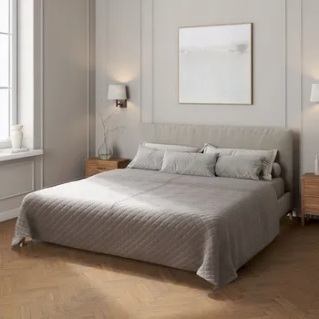 Přehoz na lůžko Přehoz Dekoria velur 130 cm x 210 cm šedý