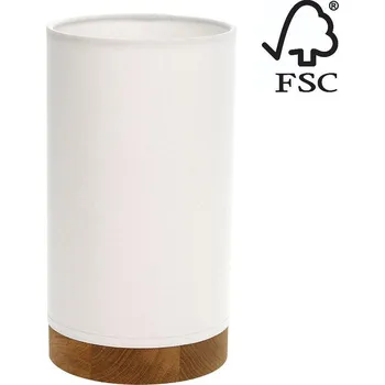 Lampička DO70881174 - Stolní lampa FIRE 1xE27/25W/230V dub/bílá + záruka 3 roky