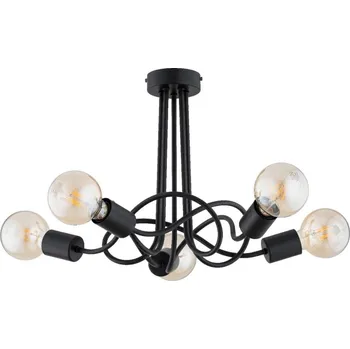 Přisazený lustr WINGO 5xE27/15W/230V černá