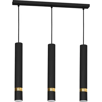 Lustr na lanku JOKER 3xGU10/25W/230V černá/zlatá