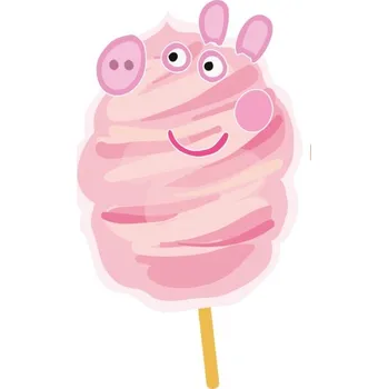 Výrobník cukrové vaty Stroj na výrobu cukrové vaty AdMaJ Jedlá Pepa na cukrovou vatu 8 ks růžový 1 W