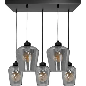 Lustr na lanku SANTIAGO 5xE27/60W/230V černá