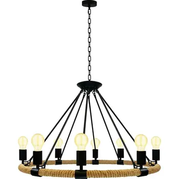 Lustr na řetězu ROPE ARTHUR 8xE27/20W/230V