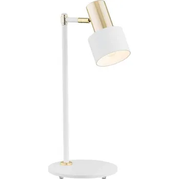 Lampička Argon Argon 4256 - Stolní lampa DORIA 1xE27/15W/230V bílá/mosaz + záruka 3 roky