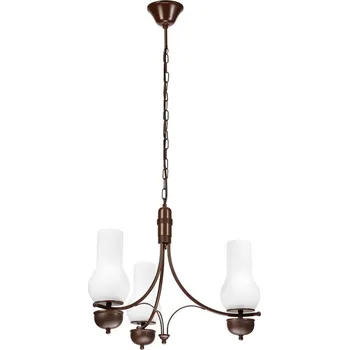 Brilagi - LED Lustr na řetězu COTTAGE 3xE14/40W/230V dub/bílá