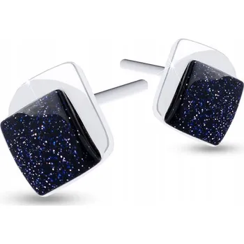 Náušnice Stříbrné náušnice puzetky s Káhirskou nocí Ag 925