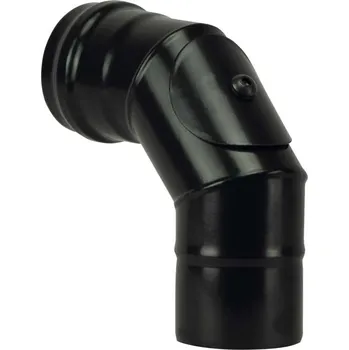 Kouřovod Koleno kouřovodu na peletová kamna pr. 80/90° s čistícím otvorem černý matný smalt