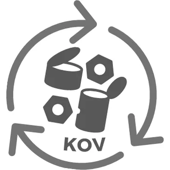 Papír Označto Nálepka/štítek na odpadkové koše, RECYKLACE - KOV 8cm