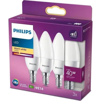 Žárovka SADA 3x LED Žárovka Philips B35 E14/5,5W/230V 2700K