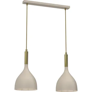 Lustr na lanku NOAK 2xE27/15W/230V béžová/zlatá