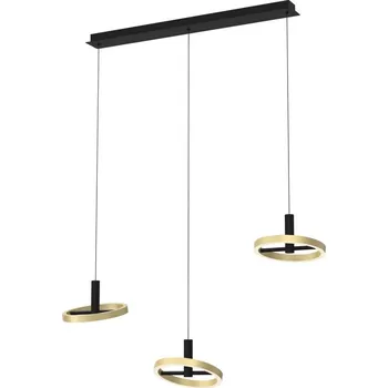 Wofi 7016-304 - LED Stmívatelný lustr na lanku BREST LED/26W/230V černá/zlatá