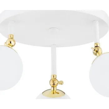 Koupelnové svítidlo Argon 1434 - Koupelnový přisazený lustr LATINA 3xE14/7W/230V IP44 bílá/zlatá