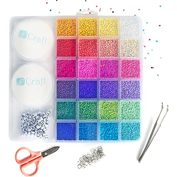 kreativní sada Kreativní sada skleněných korálků rokajlů 24 barev 2mm - rainbow