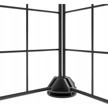 Klec pro zvířata s brankou, 52 panelů, černá, 35 x 35 cm ocel