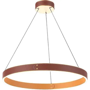 Klausen 142027 - LED Lustr na lanku LEATHER LED/47,8W/230V hnědá/oranžová
