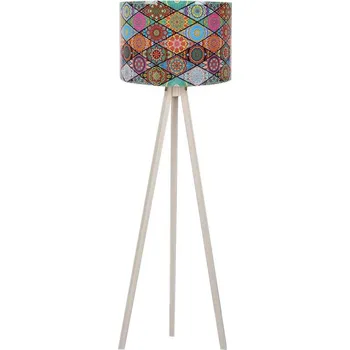 Lampička Stojací lampa AYD 1xE27/60W/230V pestrobarevná/béžová