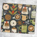 Ozdobná Skleněná Kuchyňská Deska na Krájení a Servírování Retro Kuchyně 60x52