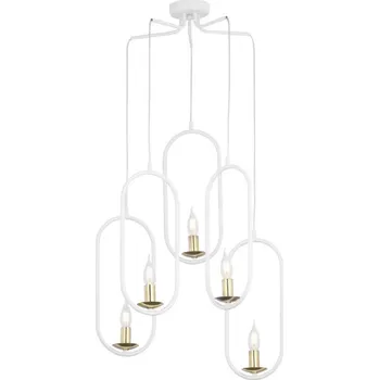 Jupiter 1815 - PI5 E14 - Lustr na lanku PONTI 5xE14/40W/230V bílá