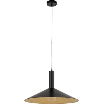 Lustr na lanku CAPRI 1xE27/15W/230V pr. 50 cm černá/zlatá