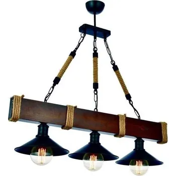 Lustr na řetězu KUTUK 3xE27/60W/230V hnědá