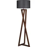 Stojací lampa MACKA 1xE27/60W/230V černá/hnědá