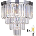 Brilagi - LED Křišťálové stropní svítidlo MOZART 5xE14/40W/230V lesklý chrom