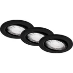 Brilo - SADA 3x LED Koupelnové podhledové svítidlo 1xGU10/5W/230V IP23 černá
