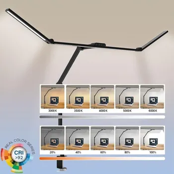 Lampička LED Stmívatelná flexibilní stolní lampa LED/36W/230V 3000-6500K CRI 92 černá + záruka 3 roky