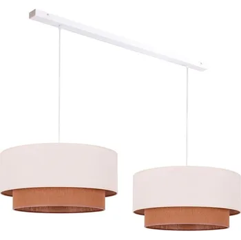 Duolla - Lustr na lanku BOHO 2xE27/15W/230V béžová/hnědá