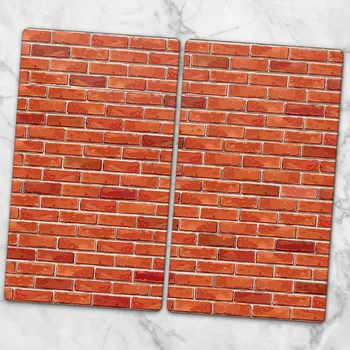 Kuchyňské prkénko Skleněné kuchyňské desky z tvrzeného skla s dekorativním motivem Přírodní cihla 2x30x52