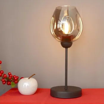 Lampička Stolní lampa LILI 1xE27/15W/230V černá/šedá + záruka 3 roky