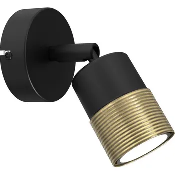 Nástěnné svítidlo Nástěnné bodové svítidlo MIZU 1xGU10/8W/230V černá/mosaz
