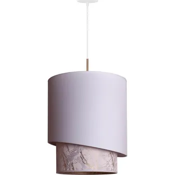 Duolla - Lustr na lanku PARIS 1xE27/15W/230V pr. 40 cm bílá/béžová