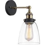 ITALUX MBM-2563/1 GD+CL - Nástěnné svítidlo FRANCIS 1xE27/40W/230V černá/zlatá