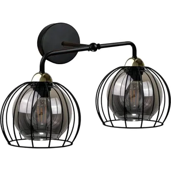 Nástěnné svítidlo Nástěnné svítidlo SOLO BLACK 2xE27/60W/230V černá/zlatá