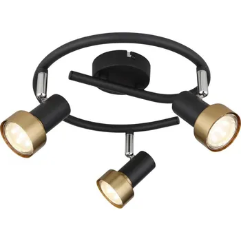 Bodové svítidlo Globo 57917-3G - Bodové svítidlo MASON 3xGU10/25W/230V černá/zlatá