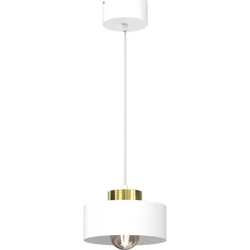 Lustr na lanku MARTI 1xE27/15W/230V bílá/zlatá