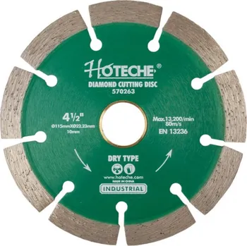 Řezný kotouč Hoteche Diamantový řezný kotouč, DRY, 115 mm - HT570263