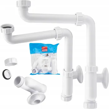 Sifon UMYVADLOVÝ SIFON S PŘÍSTĚNNÝM ODTOKEM, PRO ÚSPORU MÍSTA, ROBUSTNÍ MCALPINE