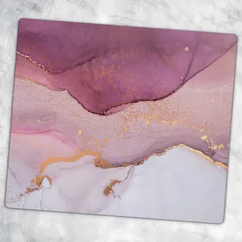 Obraz Multifunkční kuchyňská ozdobná deska z Tvrzené Sklo Růžový mramor 60x52