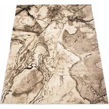 Koberec MODERNÍ BÉŽOVÝ KOBEREC DO OBÝVÁKU MĚKKÝ ODOLNÝ MÓDNÍ KOBERCE 80X150