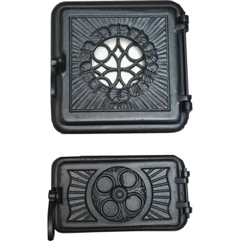 Komínová dvířka Litinová dvířka-Kamnová sestava ELENA- ČERNÁ